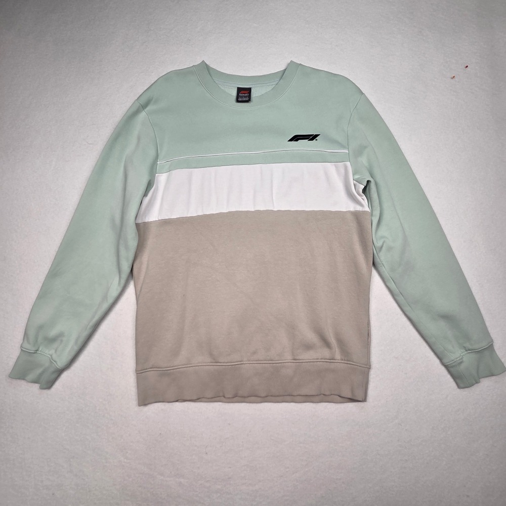Formula 1 Sweatshirt Mens Large Multi Colorblock Crewneck Racing Pullover F1